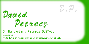 david petrecz business card